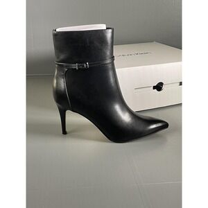 Calvin Klein Boots Womens Size 7 Black Kc VIVERA Ankle Stiletto Heel Booties
